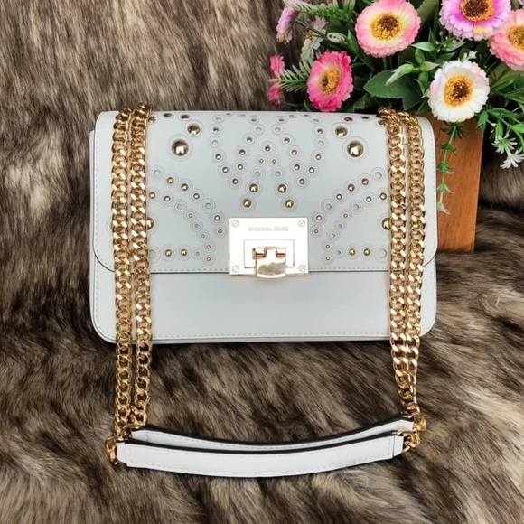 Michael Kors Tina MD Studded Flap Bag - Picture 2 of 8